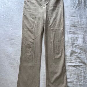 VintageBlue 90s Womens Beige Tan Dress Pant Trousers Wide Leg Stretch Work